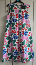Uniqlo Marimekko Limited Ed Tori Fruit Print Design Sleeveless A Line Midi Dress