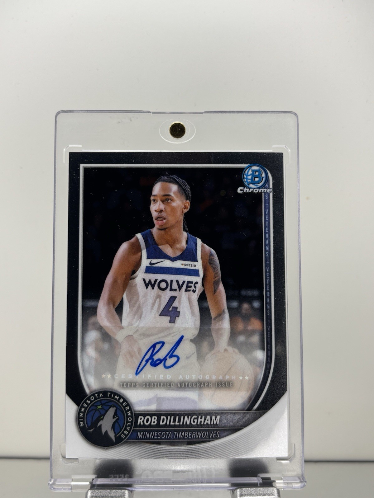 Topps 2025-26 Bowman Rob Dillingham Timberwolves Chrome Autographs Auto #BCA-RD