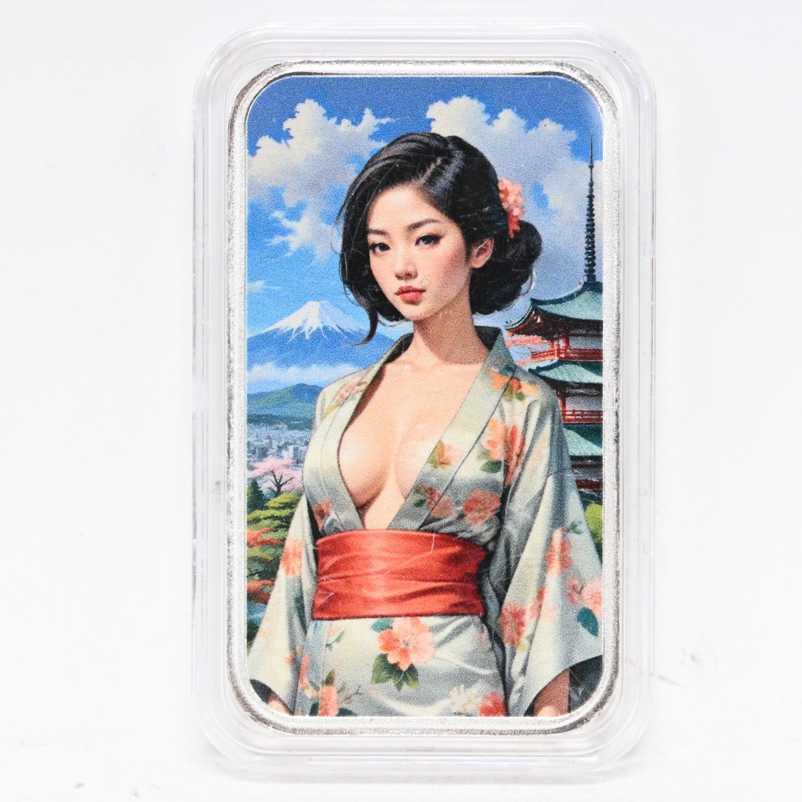 Bullion Baddies Sakura Silk Series 5 1-oz .999 Silver Bar In Case (slx5341)