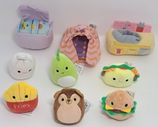 Squishville Mini Squishmallows 2" Plush Toys Fries Burger Onion -Lot Of 9