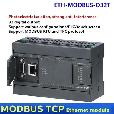 1 pc. New MODBUS TCP Ethernet Communication Output IO Module RS485 32-Channel #h