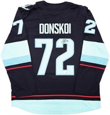 Kraken Joonas Donskoi Auto Blue Fanatics Breakaway Jersey XL Inaugural Season