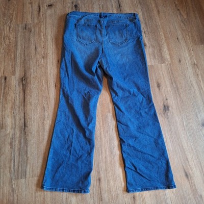Old Navy Kicker Boot-Cut Jeans Womens 16 Plus Blue Stretch Denim Cowgirl Western