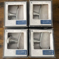 Lot Of 4 Glacier Bay Constructor Single Robe/ Towel Hook in Chrome 20118-2201