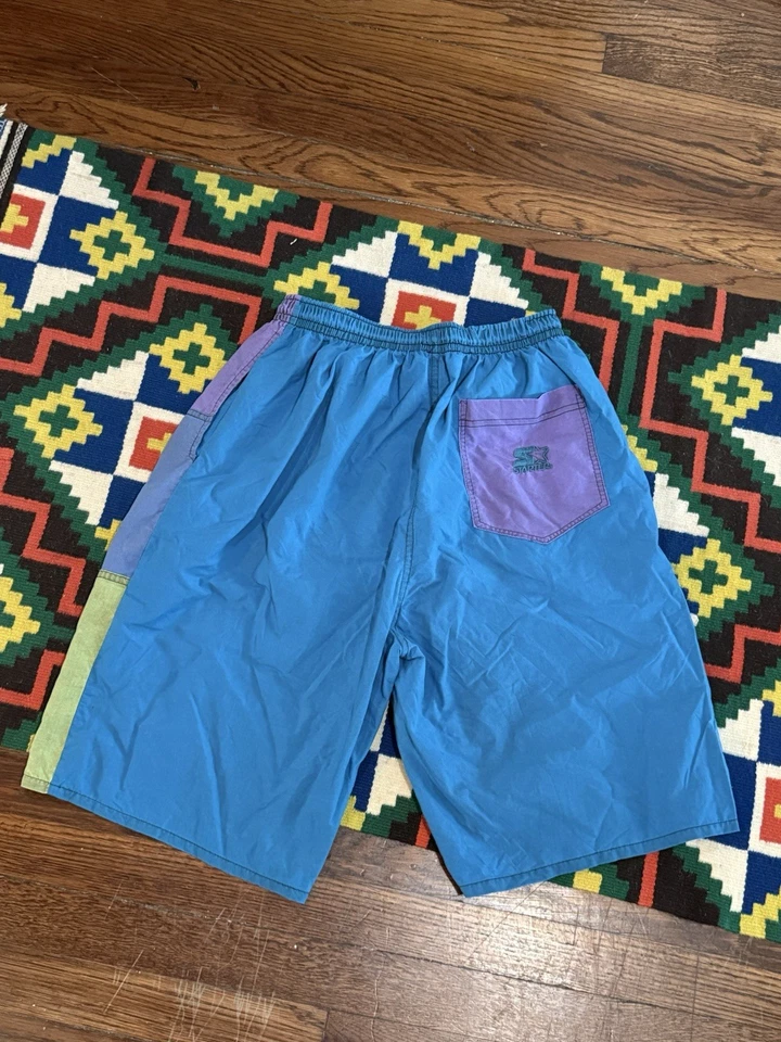 Starter Board Shorts Playa Hombre Natación Surf Hecho en EE. UU. De Colección Grande Bloque de Color Foto 4 de 4