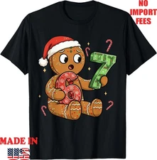 Gingerbread Six Seven 67 Meme 6 7 Funny Christmas T-Shirt, Kid Adult Tee