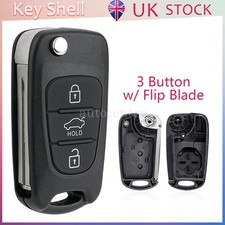 Flip Key Fob Case 3Button for Kia Soul Ceed Rio Picanto Sportage Hyundai i10 i20