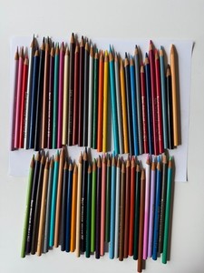 Vintage Berol Prismacolor Lot of 61 Used Colored Pencils Unique colors
