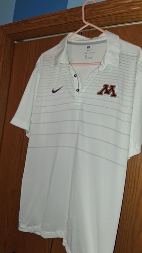NWOT SWEET Minnesota Golden Gophers Nike Dri-Fit Polo Shirt Mens XL SEWN PATCH🐿 - Picture 7 of 19