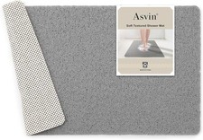 Asvin Soft Textured Bath, Shower, Tub Mat, 24x16 Inch Rectangular, Phthalate Fre