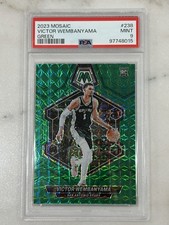 2023 Panini Mosaic Victor Wembanyama #238 Green Mosaic RC Rookie PSA 9 MINT
