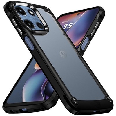 For Moto G 2025/2026/G Play 2026 Case Hybrid with Metal Buttons + Tempered Glass