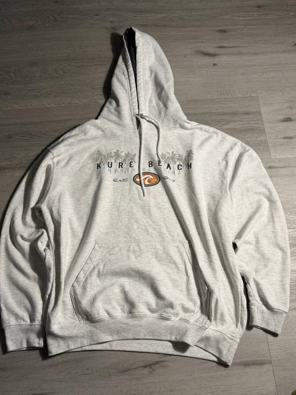 Kure Beach NC Hoodie Mens XL Coastal Surf Graphic Pullover Y2K
Opens in a new window or tab