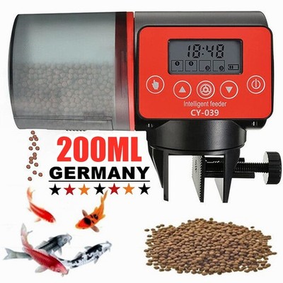 Digital LCD Futterautomat Fishfeeder Mit Timer für Aquarium Tank Teich Fisch