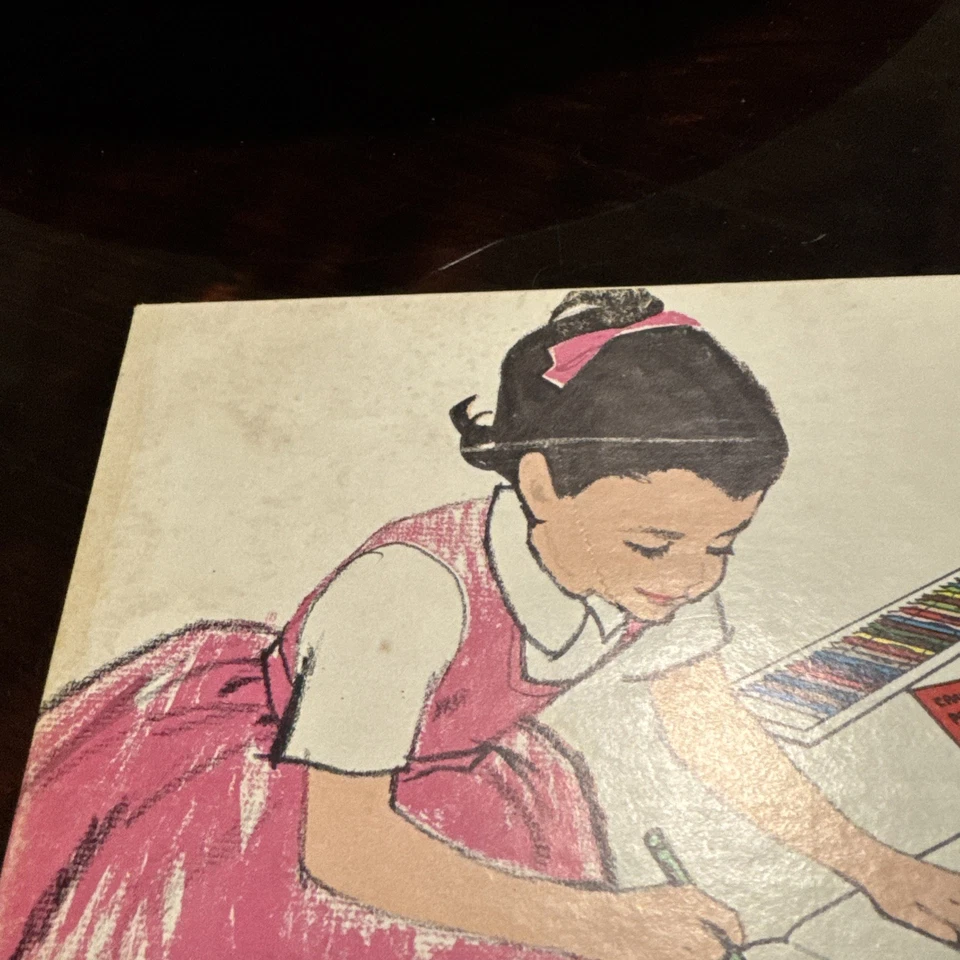 Crayones Crayola 1958 vintage - No. Juego de dibujo 72 colores ¡COMPLETO! Con libros Foto 3 de 4