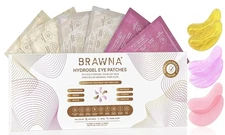 BRAWNA Under Eye Patches – Hydrogel Masks with Rose,Gold, Pearl - 12PK 