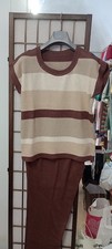 Leinen Tanktop und Hose Handarbeit komplett