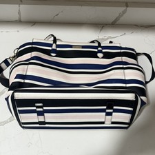 Kate Spade Grove Street Kaylie Baby Diaper Bag Pink Blue White Stripe Large