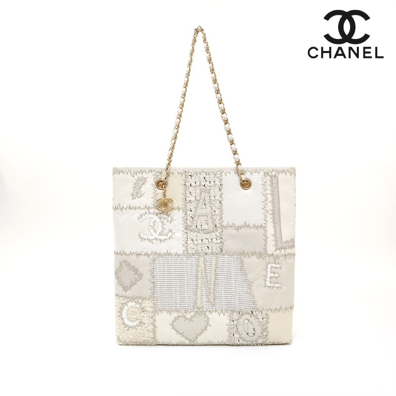 Authentic CHANEL Patchwork Chain COCO Mark Tote B… - image 1