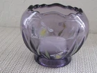 Fenton glass Hand Painted God's Light Is Everywhere Purple Votive Candle Holder