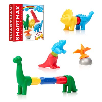SmartMax My First Dinosaurs STEM Magnetic Discovery Building Set with Soft An...