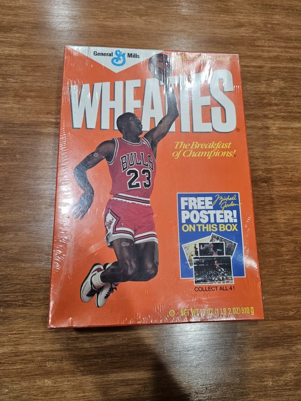 1988 Michael Jordan Wheaties UNOPENED SHRINK-WRAPPED BOX W/ Poster - MINT!