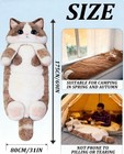 Giant Fluffy Plush Cat Sleeping Bag for Human Adults, Cozy Soft Warm Blanket Ani