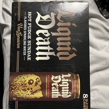 Liquid Death X Van Leeuwen Hot Fudge Sundae Flavored Sparkling Water Pack Of 8