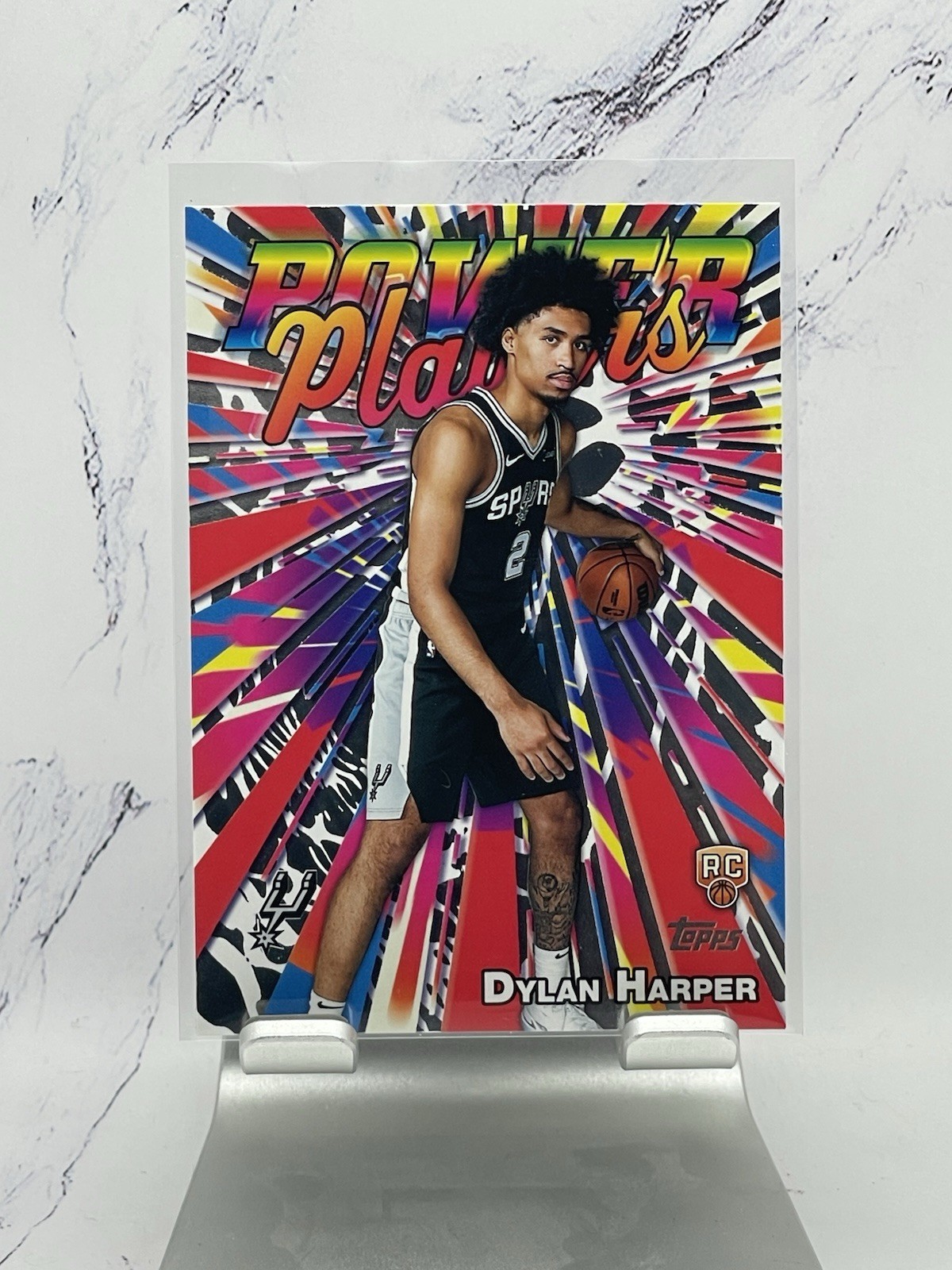 Spurs Topps 2025-26 Power Players Rookie Insert Dylan Harper PP-17 NBA Card