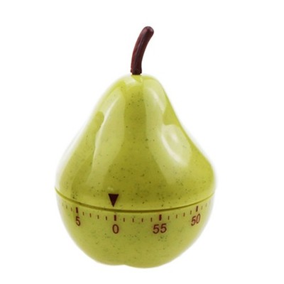 Hand Operated 60Minute Pear Timer Mechanical Winding Kitchen Reminder Gadget