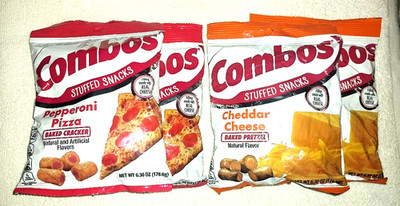 4 Bags COMBOS Pepperoni Pizza & Cheddar Cheese (6.3 Oz Each)