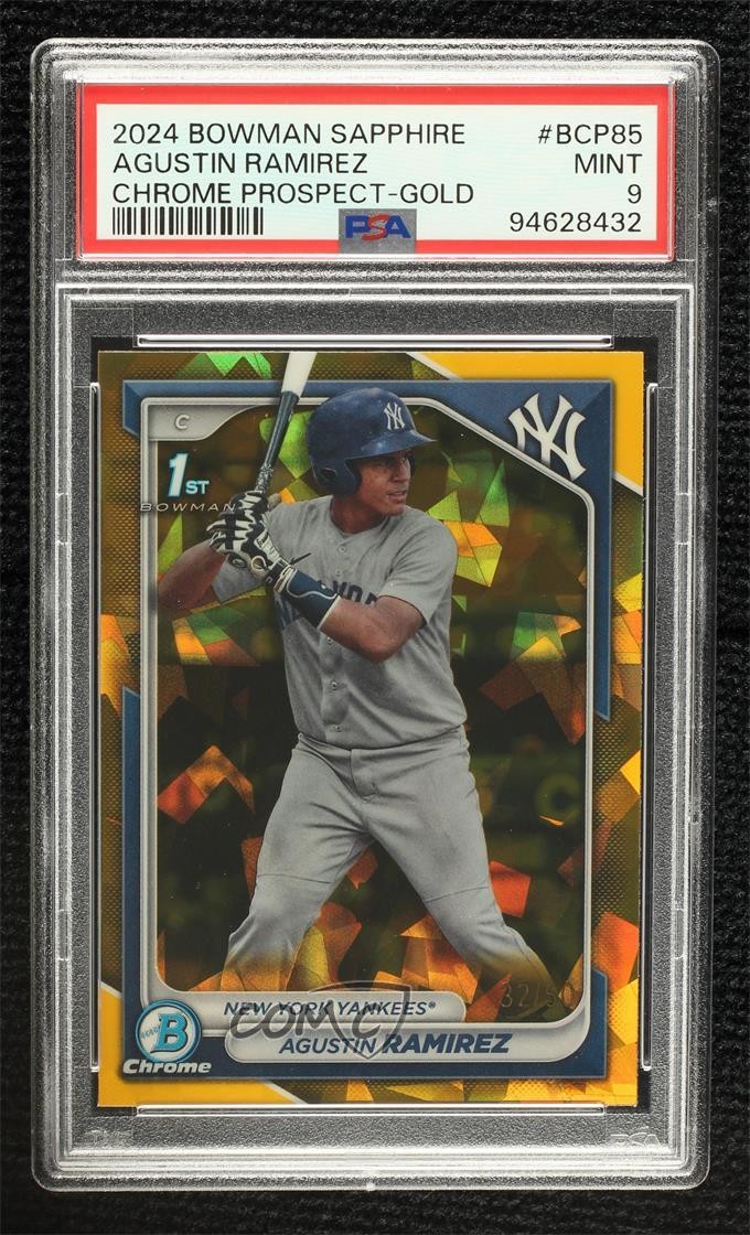 2024 Bowman Sapphire Edition Gold 32/50 Agustin Ramirez #BCP-85 PSA 9 MINT 0rm0