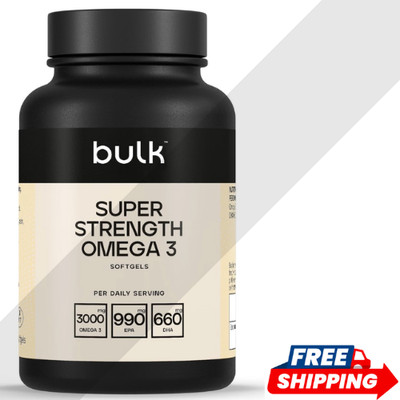 Bulk Omega 3 Fischöl Weichkapseln | Super Strength | EPA DHA | 90 Stück
