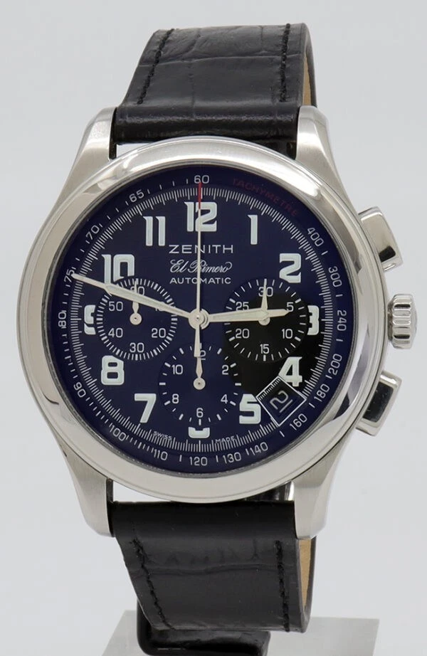 Zenith ref 03.0510.400 Steel Auto 40mm Black Dial El Primero Class Sport Chrono