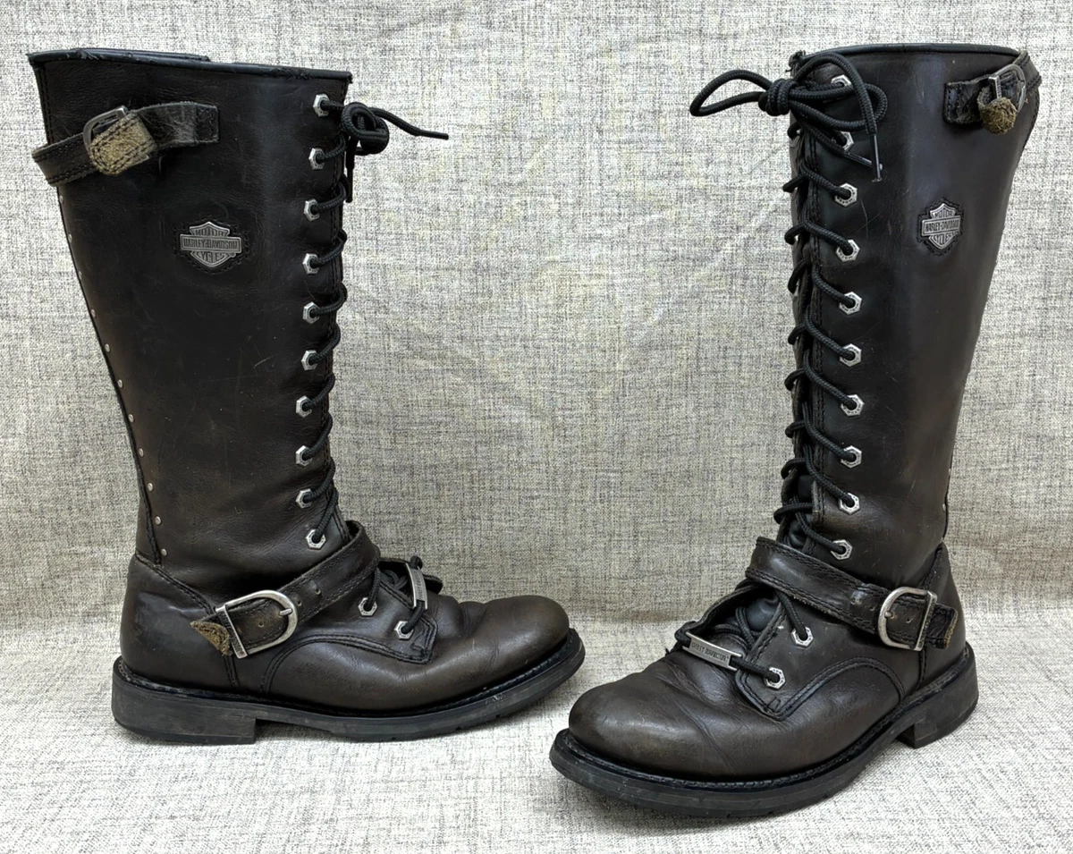 Harley-Davidson Women's Knee High Boots with Upper Leather for