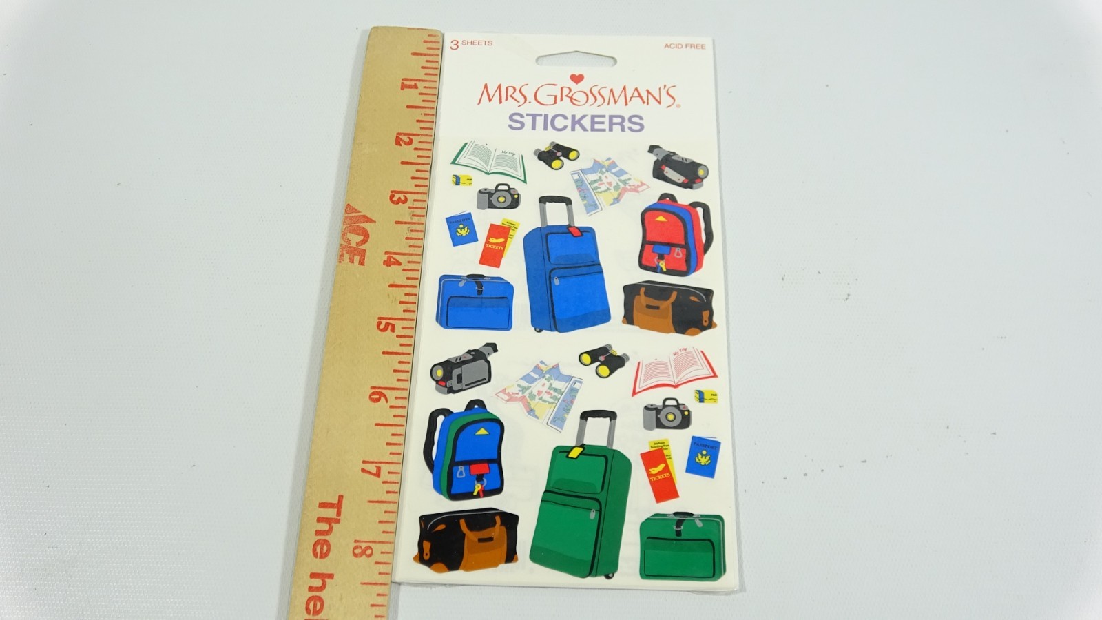 Mrs Grossman's Strip GT Luggage Traveling Scrapbooking Stickers