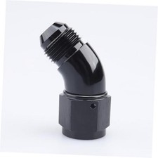 45 Degree -8 AN Male to Female Swivel Union Full Flow 8AN Black - 45 Degree