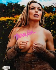 Mandy Rose Signed WWE NXT Wrestling BIKINI 8x10 METALLIC PHOTO JSA COA