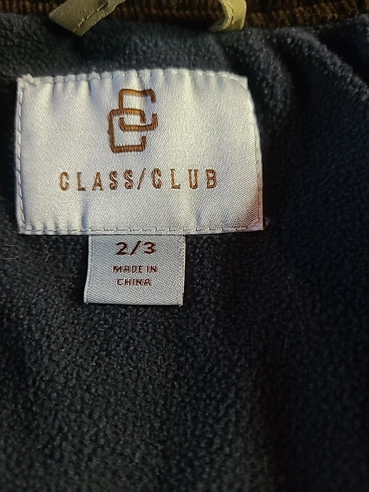 Chaleco Chaqueta Clase/Club Talla S 2/3 Color Verde Oliva Con Cremallera Y Botones Foto 3 de 4