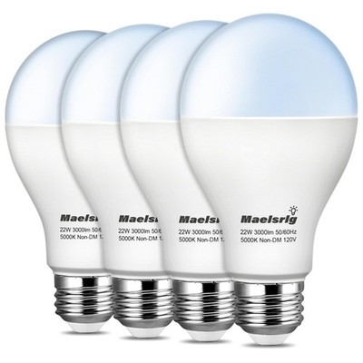 Maelsrlg 200 Watt LED Bulb Equivalent, A21 22W 3000 Lumen LED Light Bulb, Day...