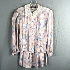 Vintage Coquette Skirt Set Womens 2P Petite Pastel Feminine Secretary Twee