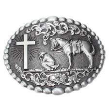 Praying Belt Buckle Western Cowboy Native American Motorcyclist CRH-01 