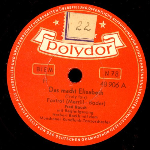 6x "SO KLINGEN DIE 50er JAHRE AUF DEM GRAMMOPHON, SCHELLACKPLATTE 78RPM Set305C - Picture 12 of 14