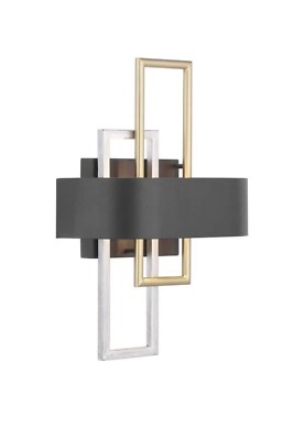 Progress Lighting Adagio Collection 2-Light Black Wall Sconce, Free Shipping!