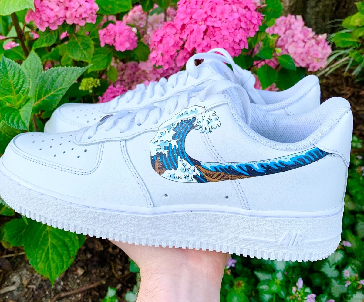 Custom Nike Air Force 1 Shoes Waves