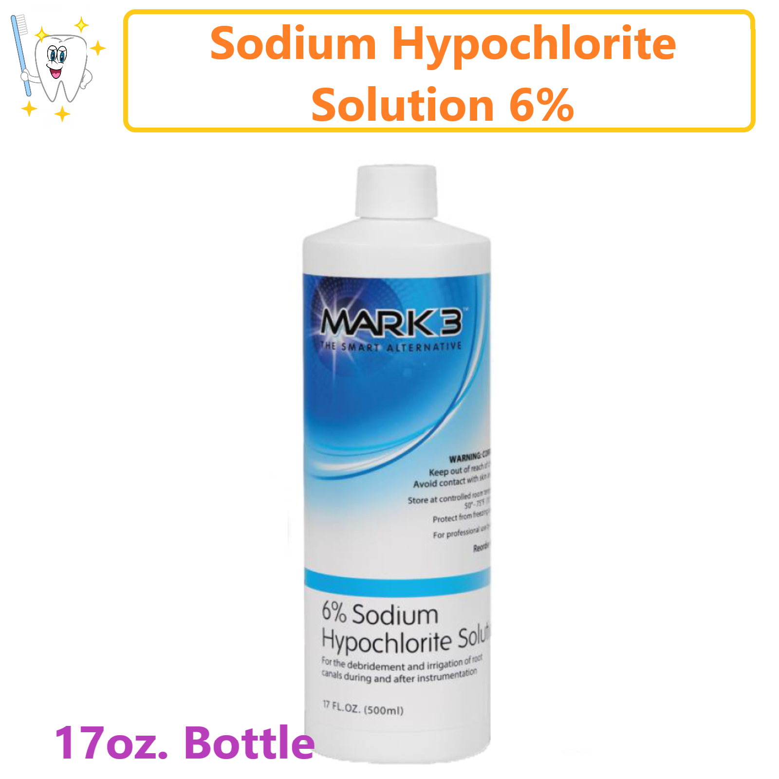Dental Endo Sodium Hypochlorite Solution 6 17oz. Btl Root Canal