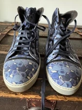 Vintage Lanvin Canvas Print High Top sneakers men 11