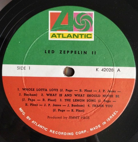 Led Zeppelin Led Zeppelin II LP Israel 1971 first edition - Imagen 3 de 4
