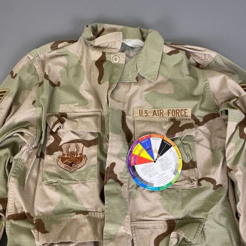 US Air Force Desert Camo Combat Jacket L Military Tactical DCU Uniform USCENTAF - Picture 2 of 15