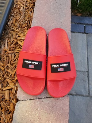 Polo Sport Red Slides/Sandals by Polo 
